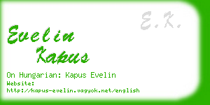 evelin kapus business card